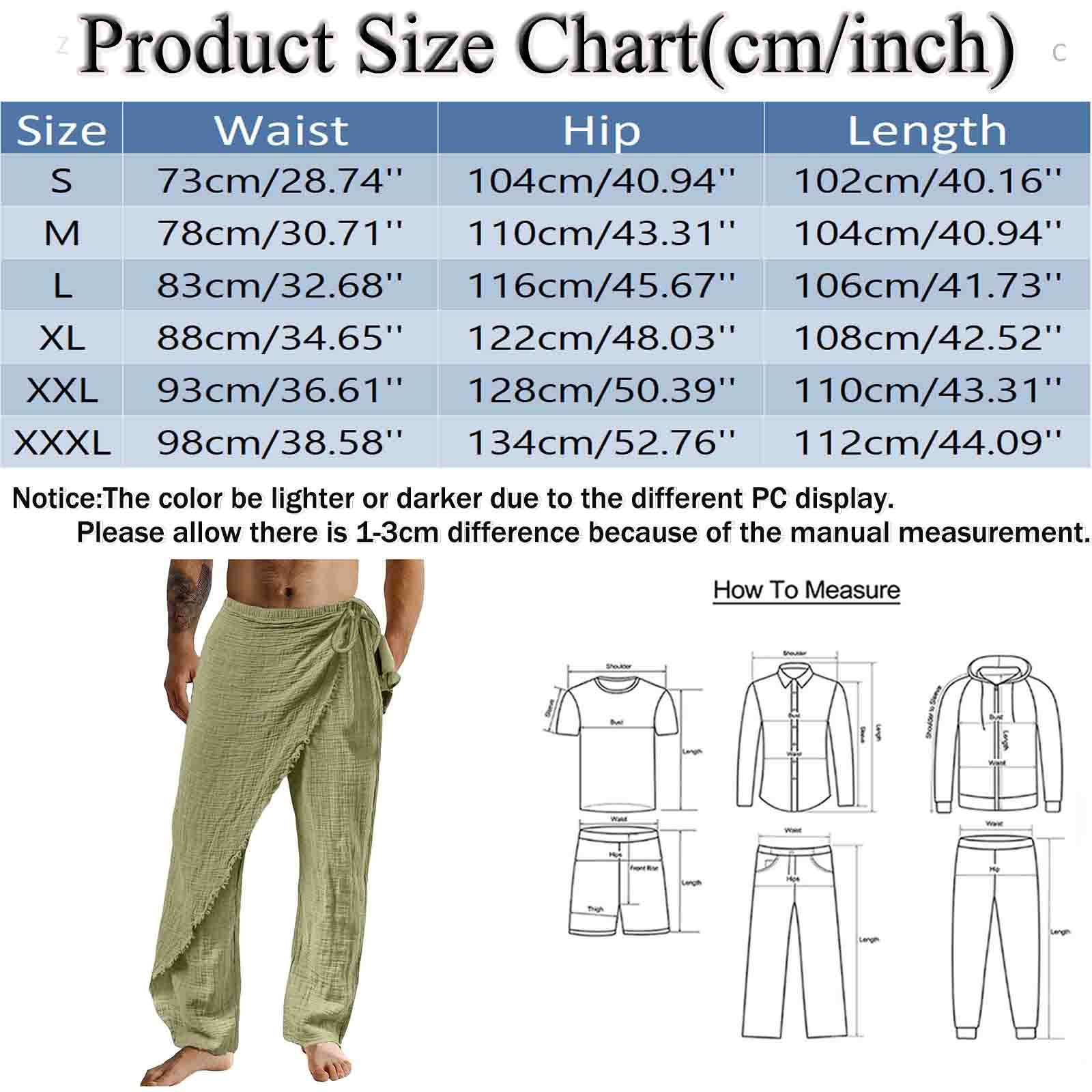 thumbnail image 3 of Pantalones de lino para hombre - Cintura elástica con cordón, pierna recta, largo completo - Pantalones informales transpirables para todas las estaciones, 3 of 5